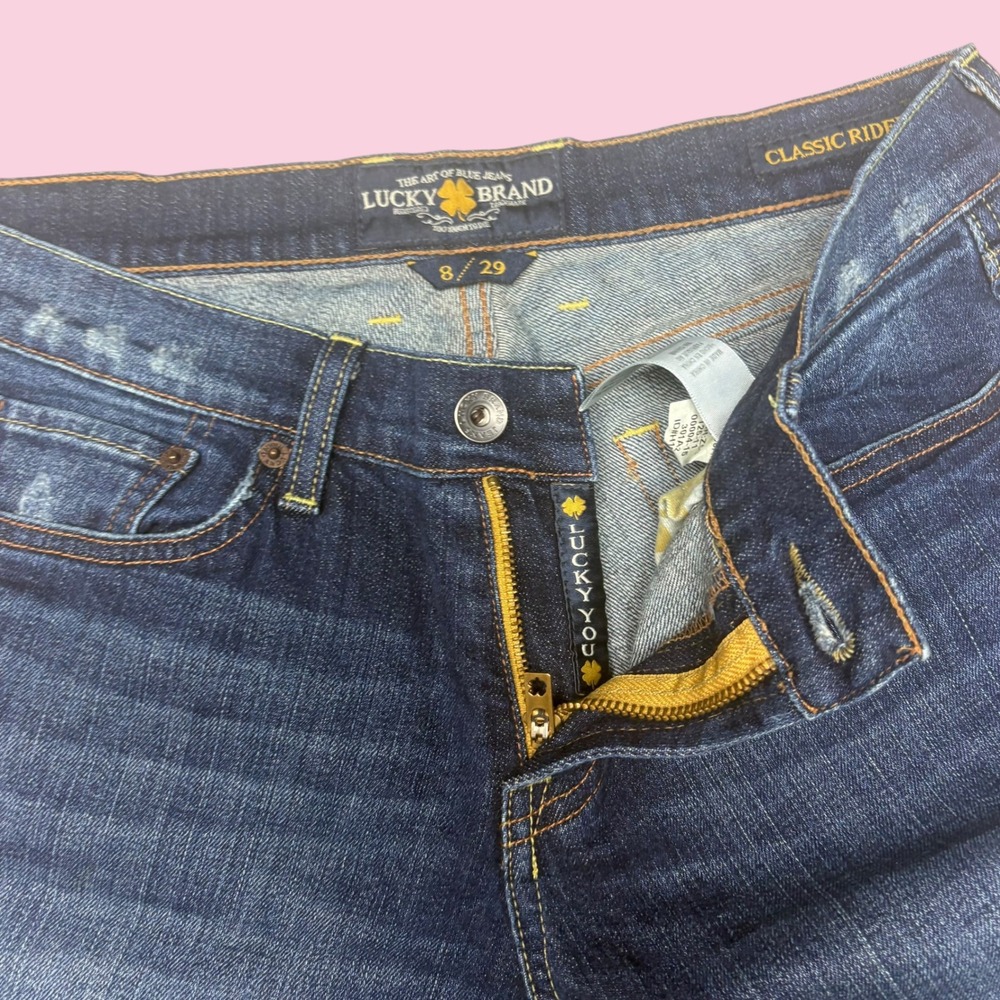 Lucky Brand Classic Rider Jeans 8/29 Indigo Bootcut Mid Rise Denim 1615
